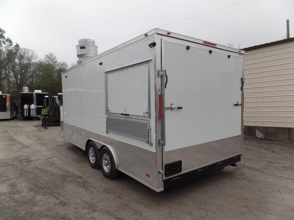 8.5' x 18' White Concession Food Event Trailer