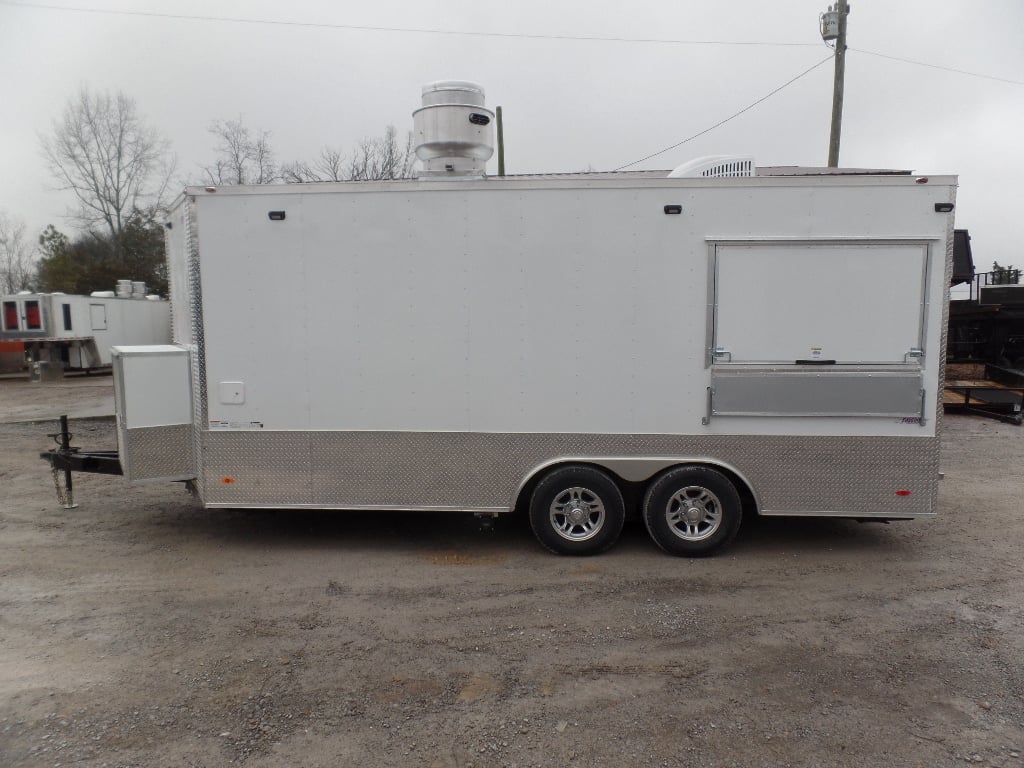 8.5' x 18' White Concession Food Event Trailer