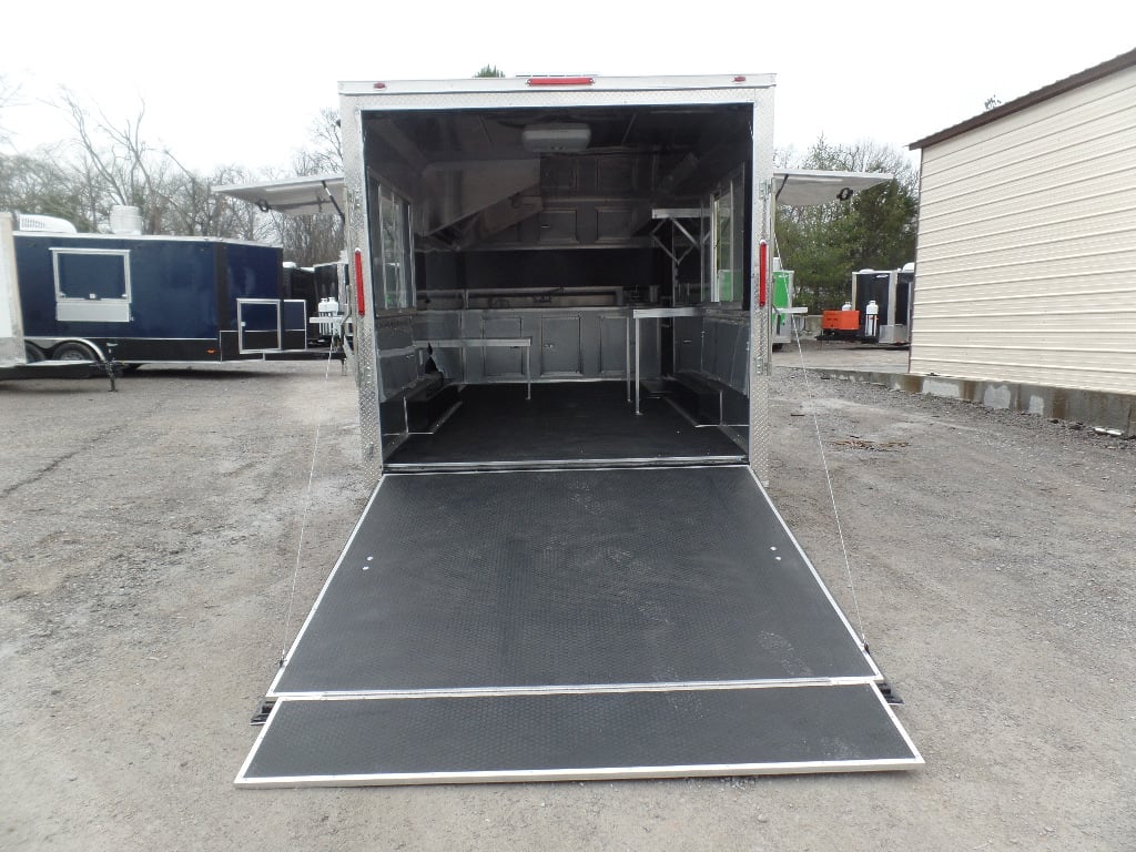 8.5' x 18' White Concession Food Event Trailer