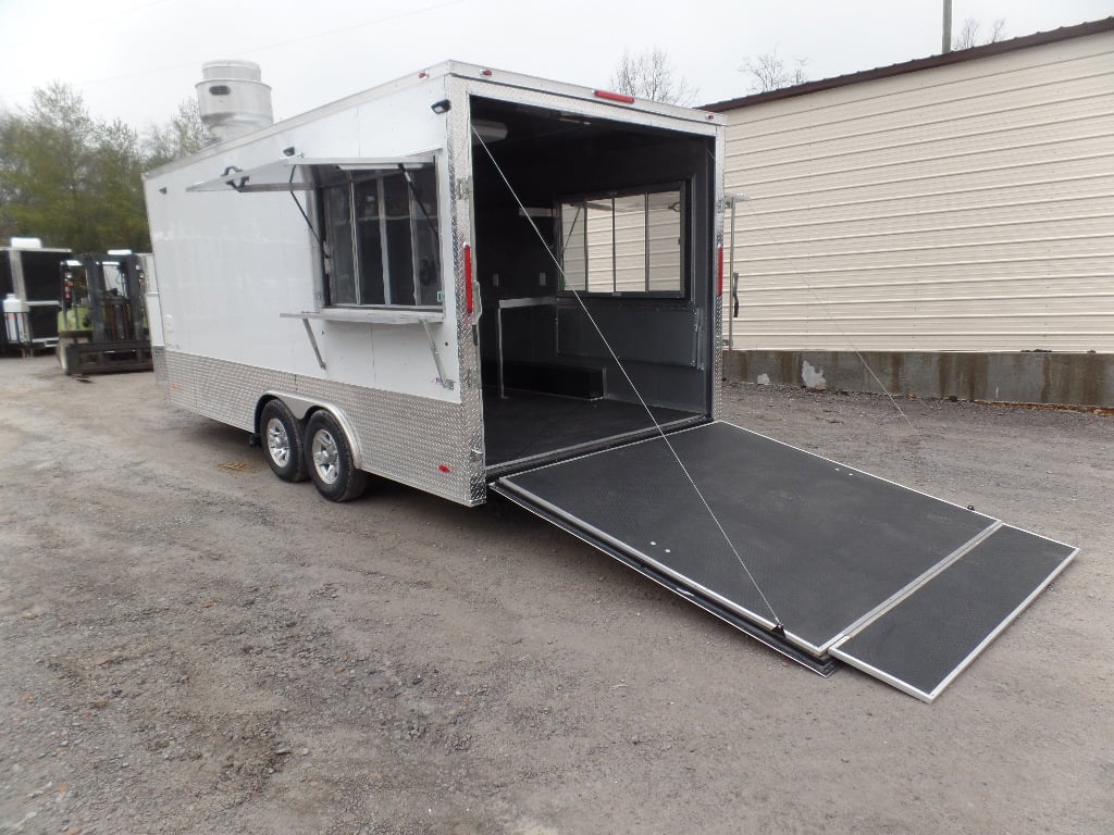 8.5' x 18' White Concession Food Event Trailer