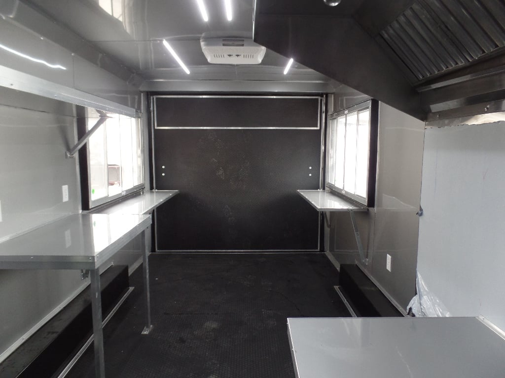 8.5' x 18' White Concession Food Event Trailer