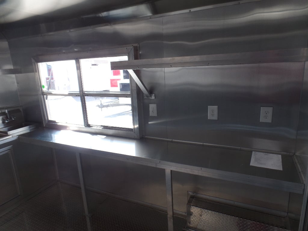 8.5' x 20' Concession Food Trailer White BBQ Event Catering