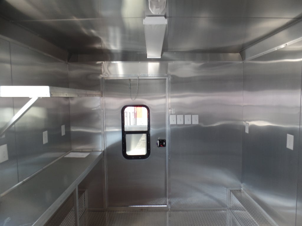 8.5' x 20' Concession Food Trailer White BBQ Event Catering