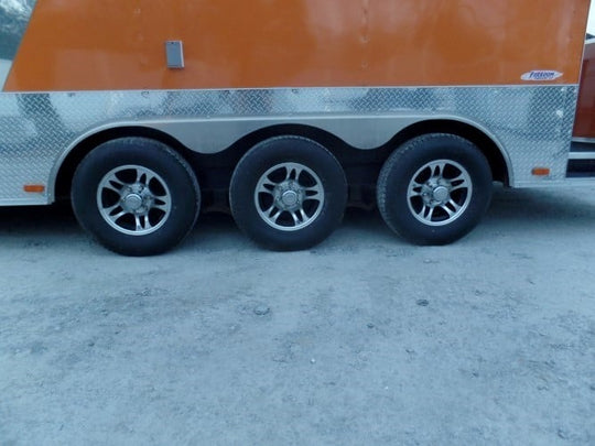 8.5' x 24' Concession Food Trailer Orange / Black Event Catering