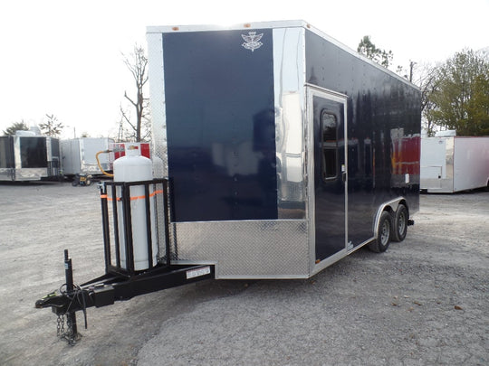 8.5' x 16' Concession Food Indigo Blue Trailer With Appliances