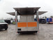 8.5' x 30' Black and Orange Porch Style Concession Trailer with Restroom And Appliances