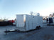 8.5' x 18' Concession Food Trailer White With Appliances