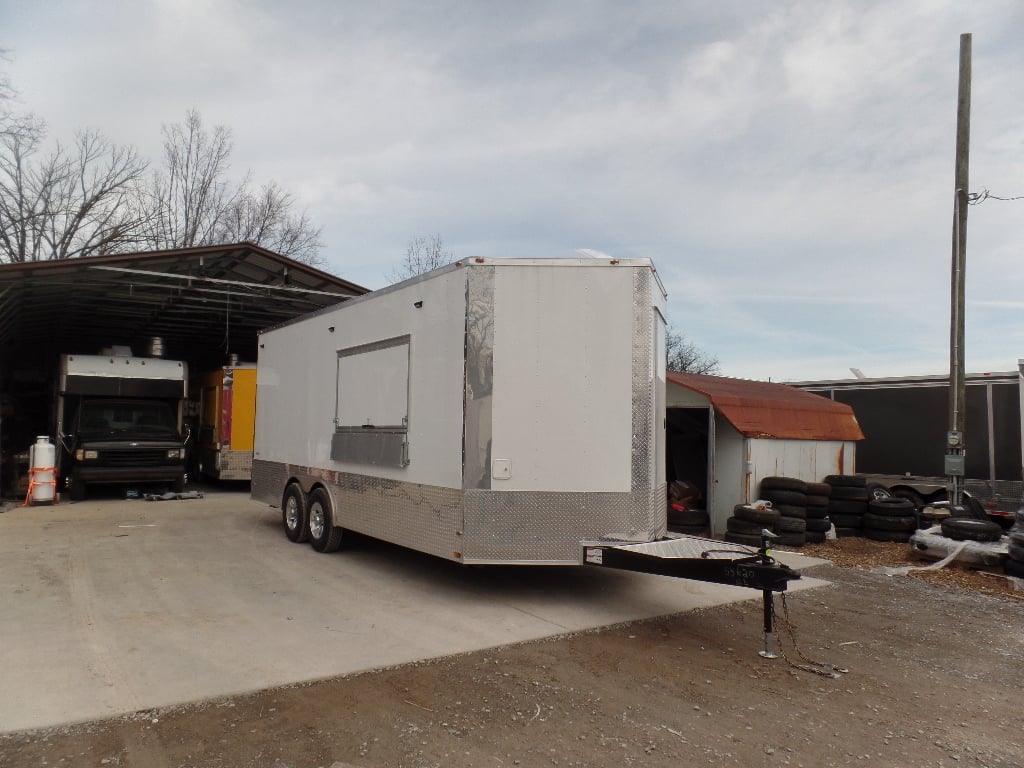 8.5' x 20' Concession Food White Custom Event Trailer