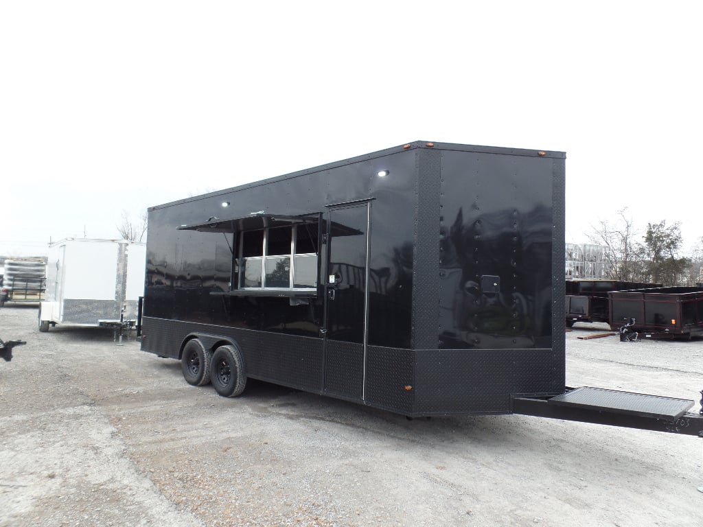 8.5' x 20' Black Out Concession Food Catering Event Trailer