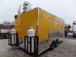 8.5' x 18' Concession Food Trailer Yellow With Appliances