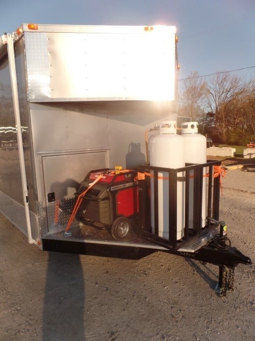 8.5' x 20' Concession Trailer Silver Frost Food Event Catering