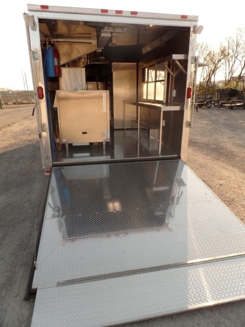 8.5' x 20' Concession Trailer Silver Frost Food Event Catering