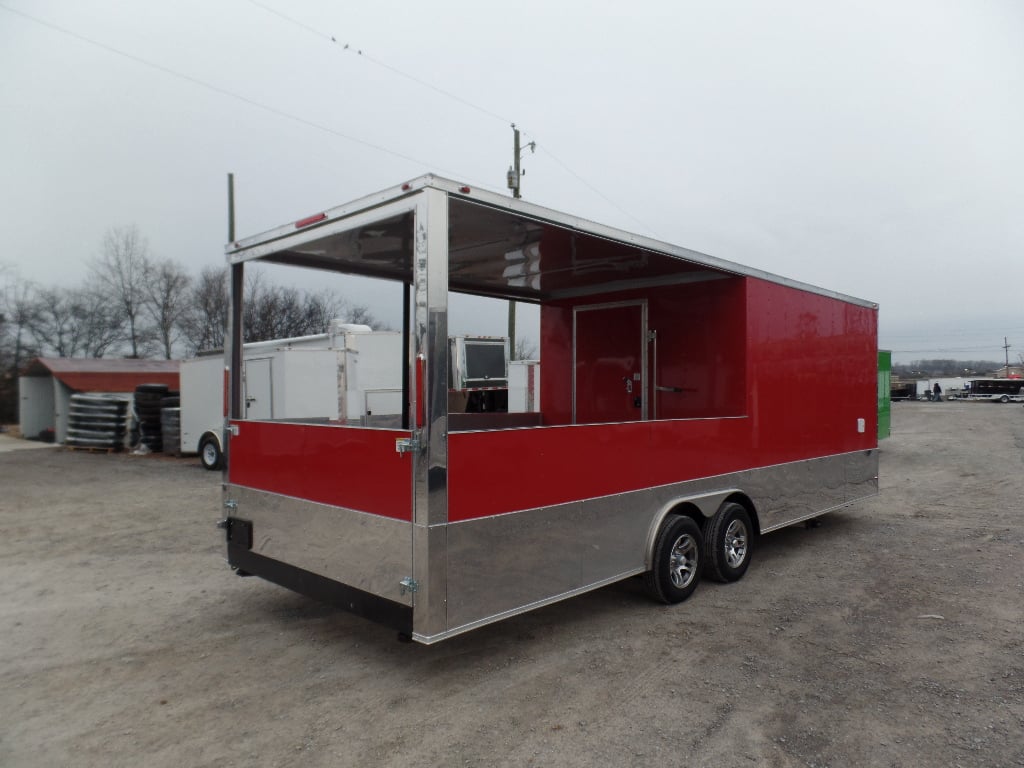 8.5' x 24' Concession Food Red Trailer