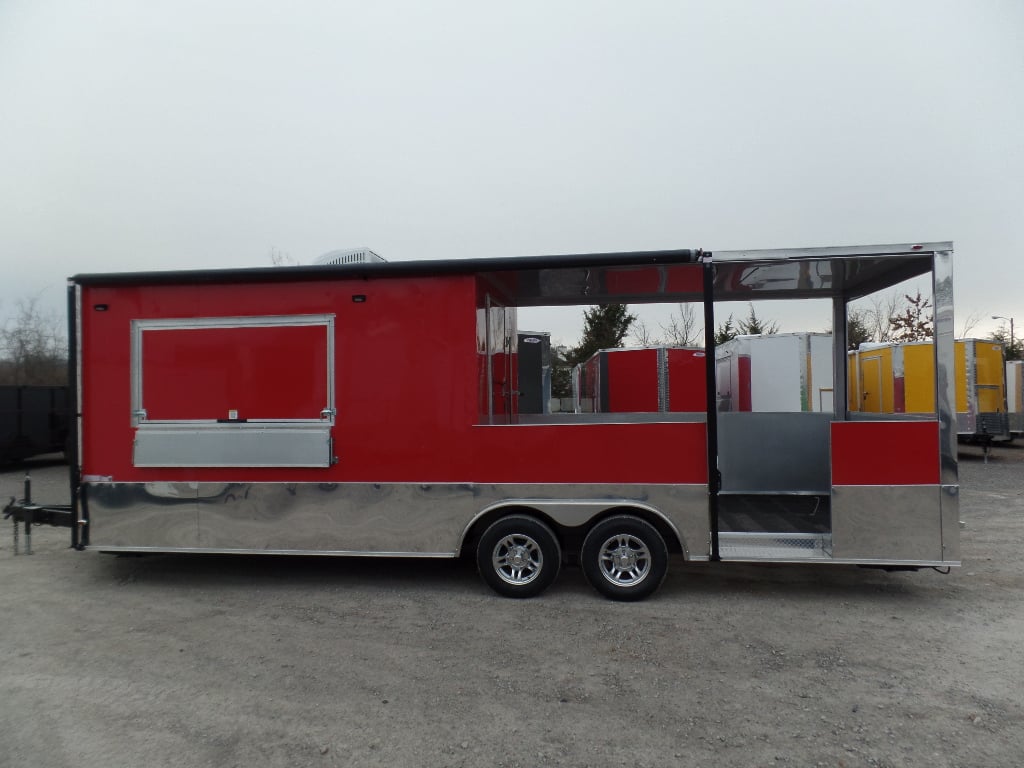 8.5' x 24' Concession Food Red Trailer