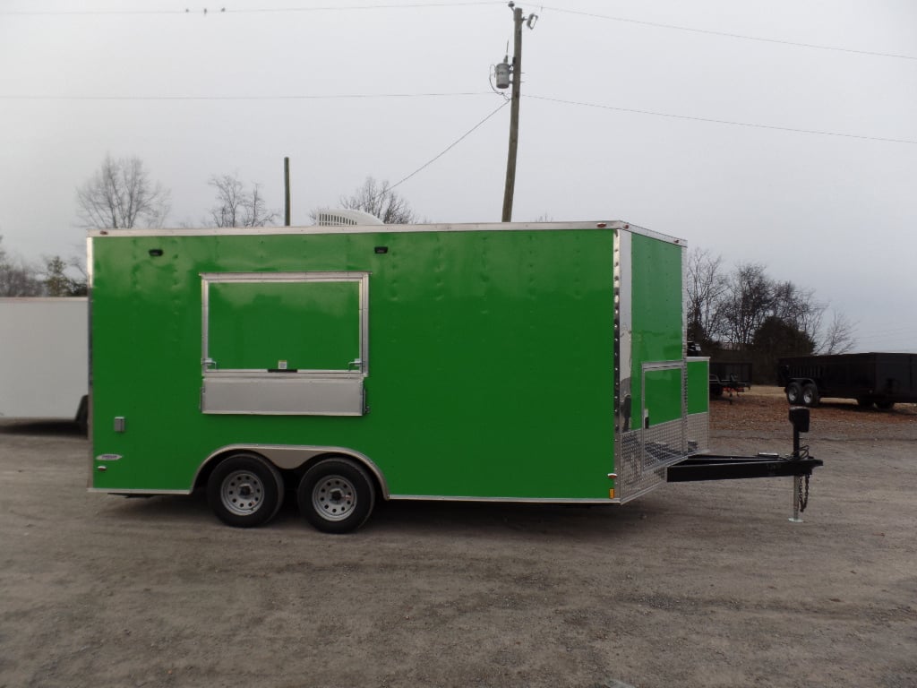 8.5' x 16' Concession Food Trailer Electric Green