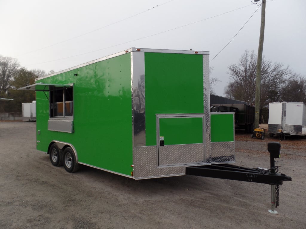 8.5' x 16' Concession Food Trailer Electric Green