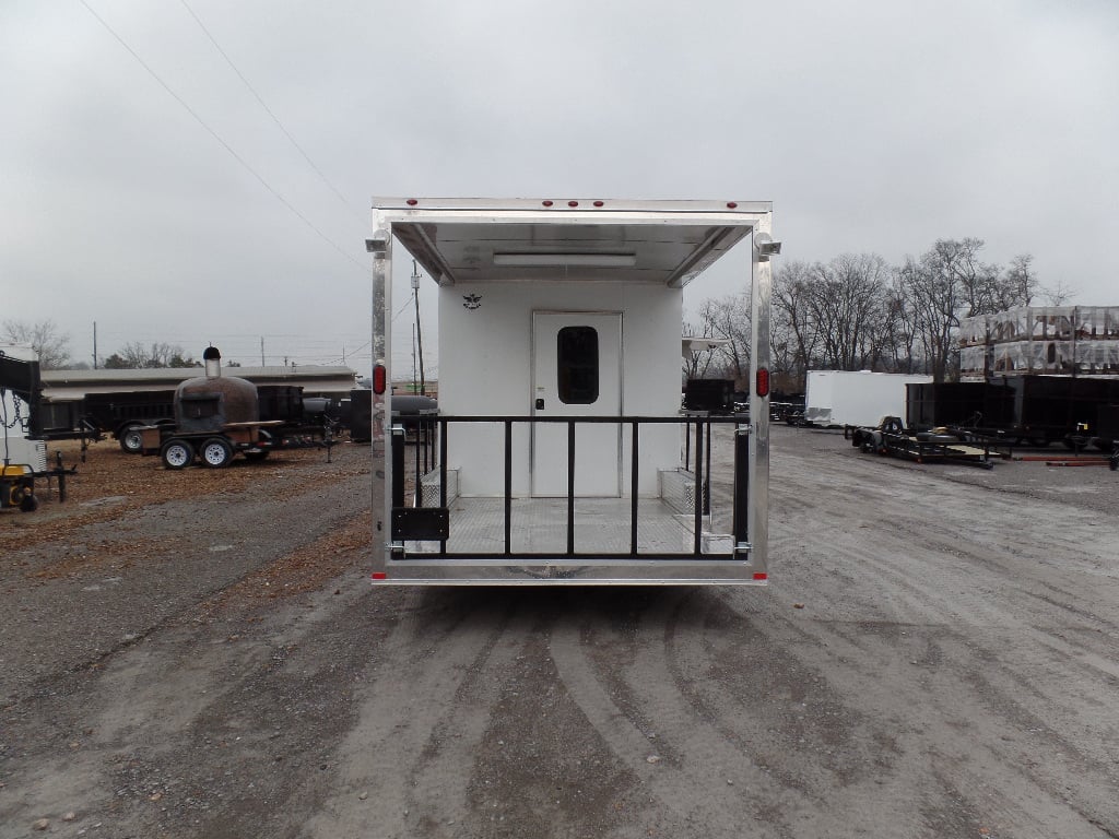 8.5' x 22' Concession Food Trailer White Catering Event