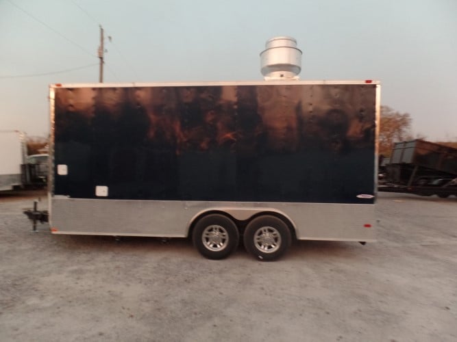 8.5' x 18' Concession Trailer White Food Event Catering Trailer