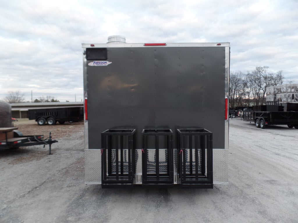 8.5' x 24' Concession Food Trailer Charcoal Grey