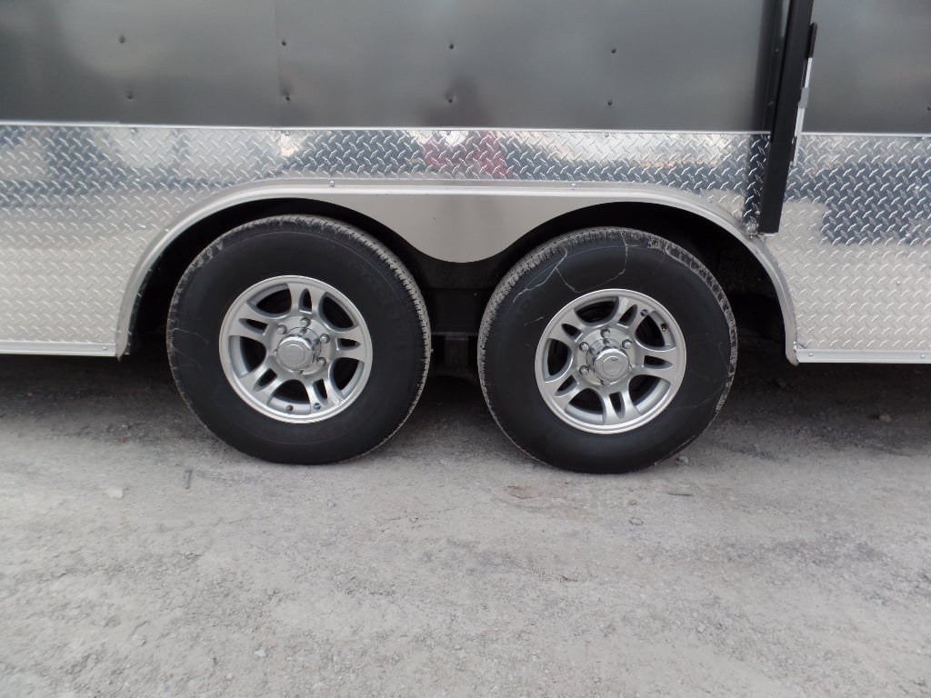 8.5' x 24' Concession Food Trailer Charcoal Grey