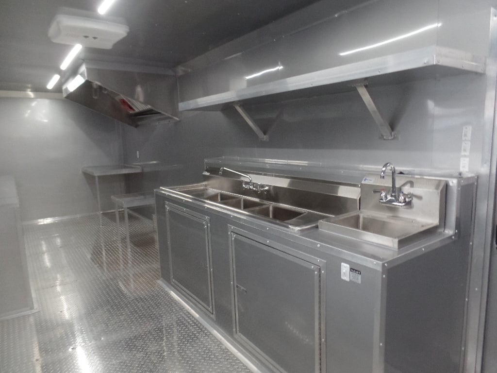 8.5' x 24' Concession Food Trailer Charcoal Grey