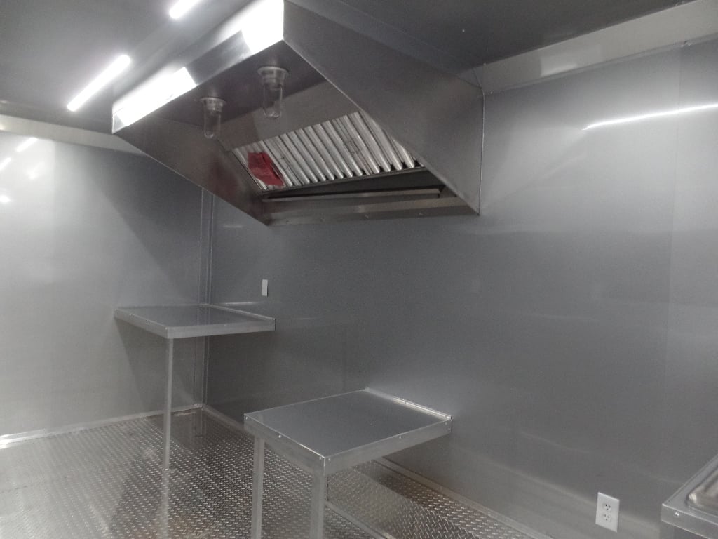 8.5' x 24' Concession Food Trailer Charcoal Grey