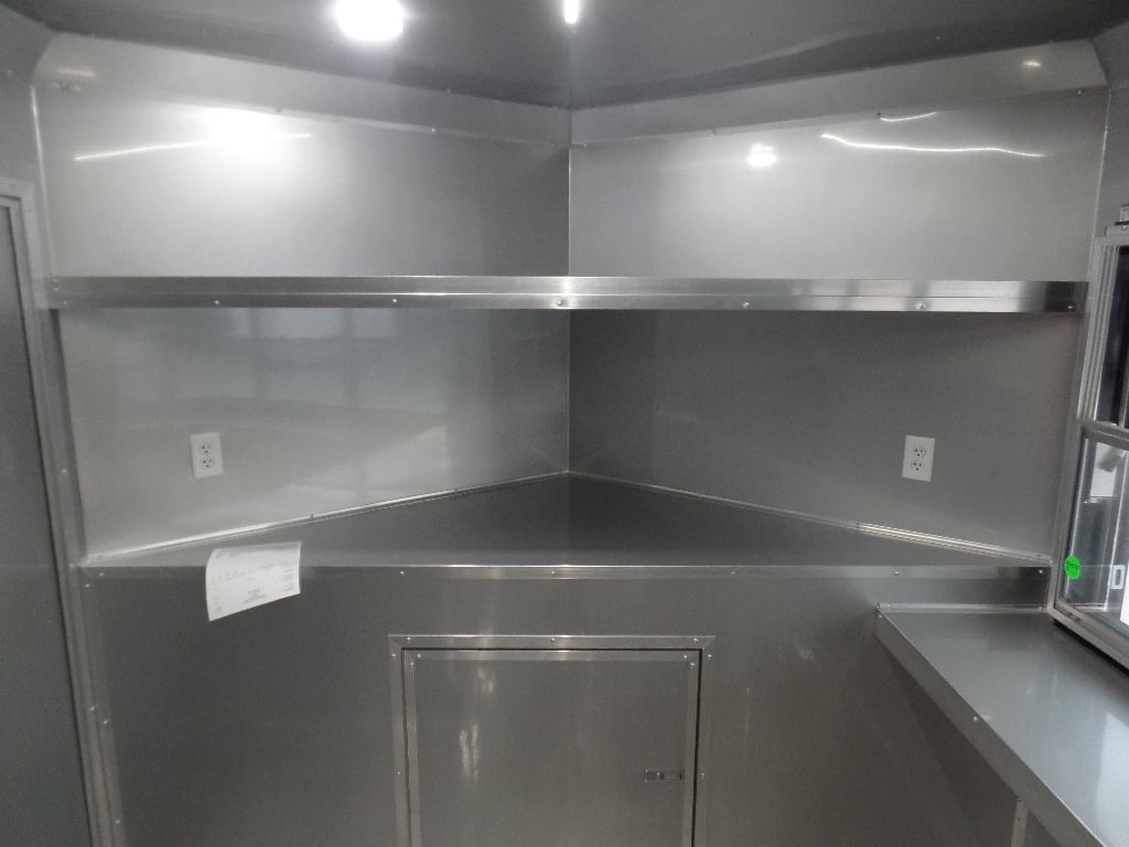 8.5' x 24' Concession Food Trailer Charcoal Grey