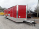 8.5' x 30' Concession Food Trailer Red With Appliances