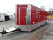 8.5' x 30' Concession Food Trailer Red With Appliances