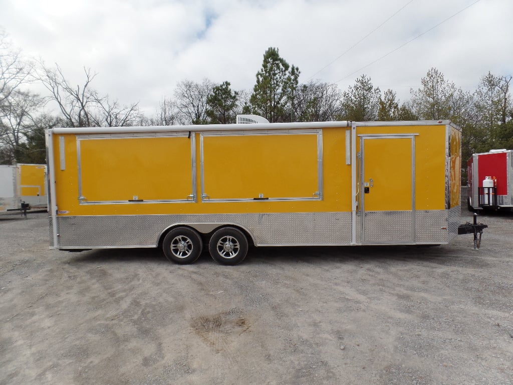 8.5' x 24' Concession Food Trailer Yellow Event Catering