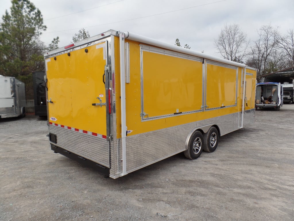 8.5' x 24' Concession Food Trailer Yellow Event Catering