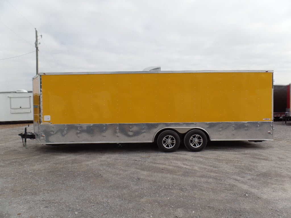 8.5' x 24' Concession Food Trailer Yellow Event Catering