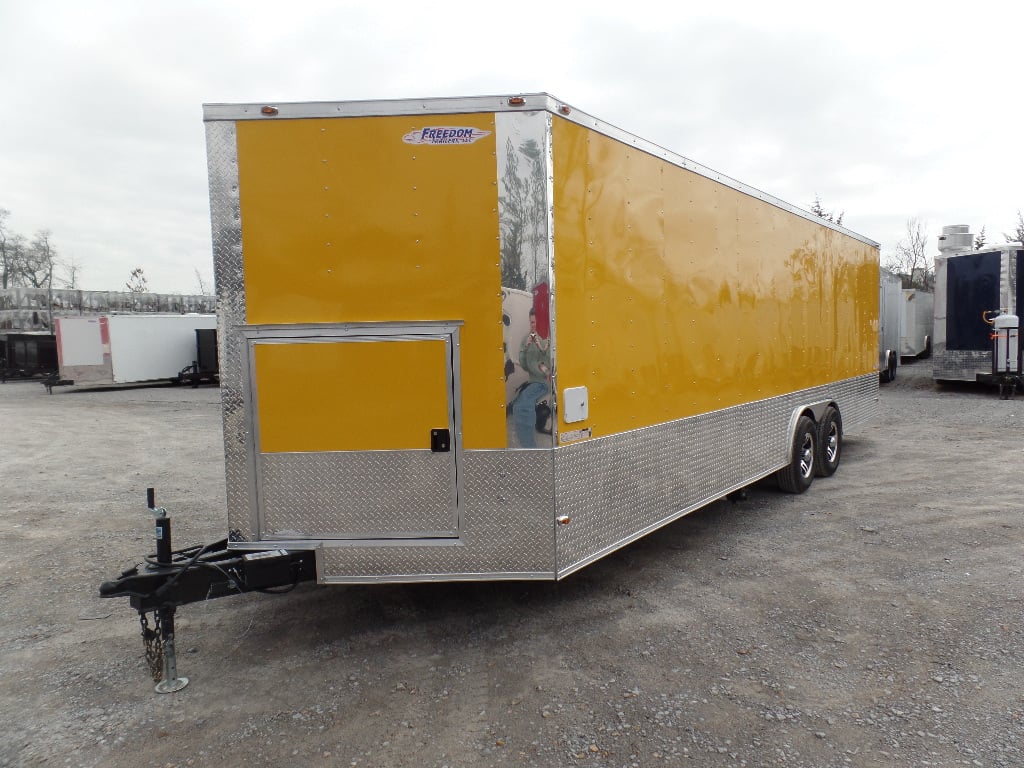 8.5' x 24' Concession Food Trailer Yellow Event Catering