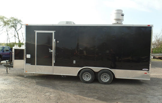 8.5' x 20' Concession Food Trailer Black Event Catering