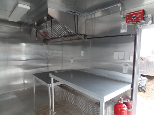 8.5' x 16' Concession Food Catering White Trailer