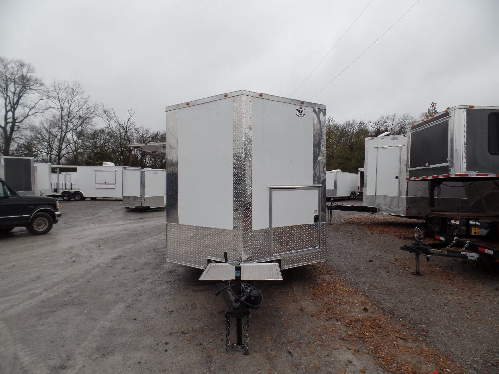 8.5' x 16' Concession Food Catering White Trailer