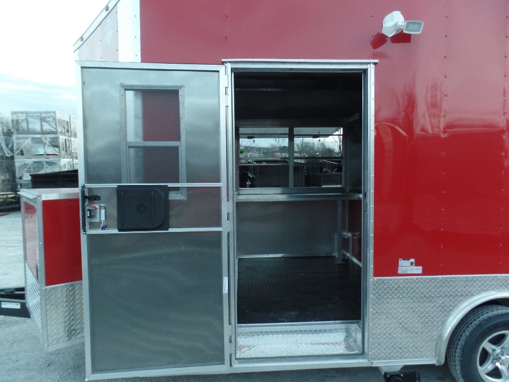 8.5' x 16' Red Concession Food Catering Event Trailer