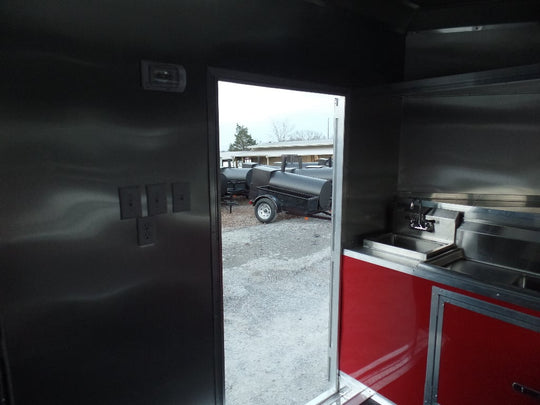 8.5' x 16' Red Concession Food Catering Event Trailer