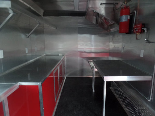 8.5' x 16' Red Concession Food Catering Event Trailer