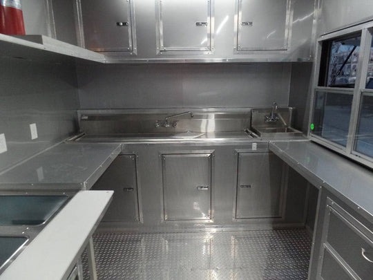 8.5' x 20' Concession Food White Trailer With Appliances - SLE Equipment - 2