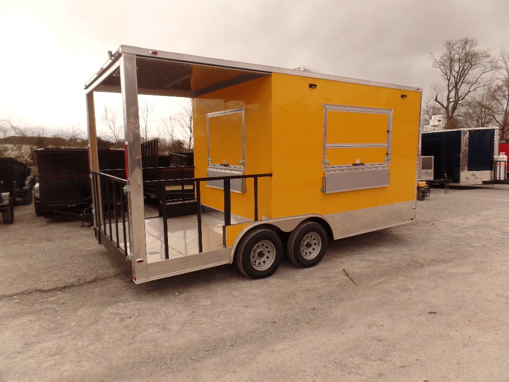 8.5' x 17' BBQ Concession Food Porch Style Trailer