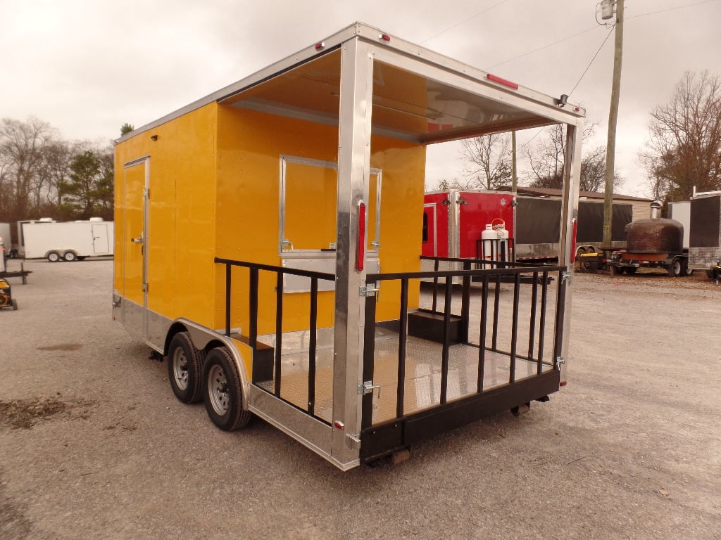 8.5' x 17' BBQ Concession Food Porch Style Trailer