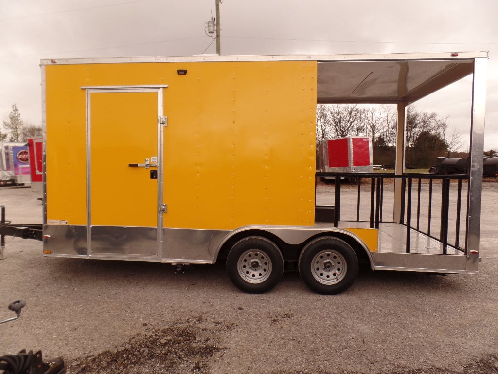 8.5' x 17' BBQ Concession Food Porch Style Trailer