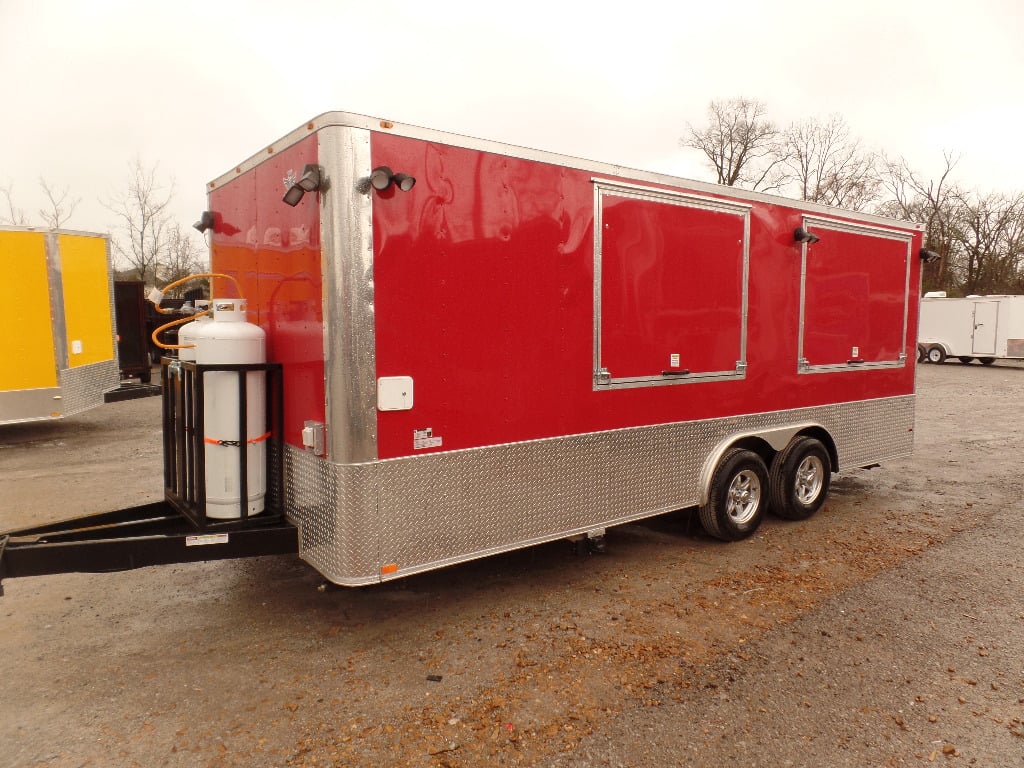 8.5' x 20' Concession Food Red Kettle Corn Trailer