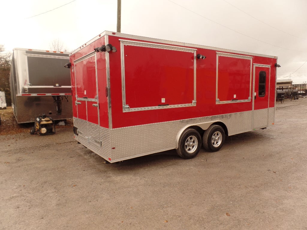 8.5' x 20' Concession Food Red Kettle Corn Trailer