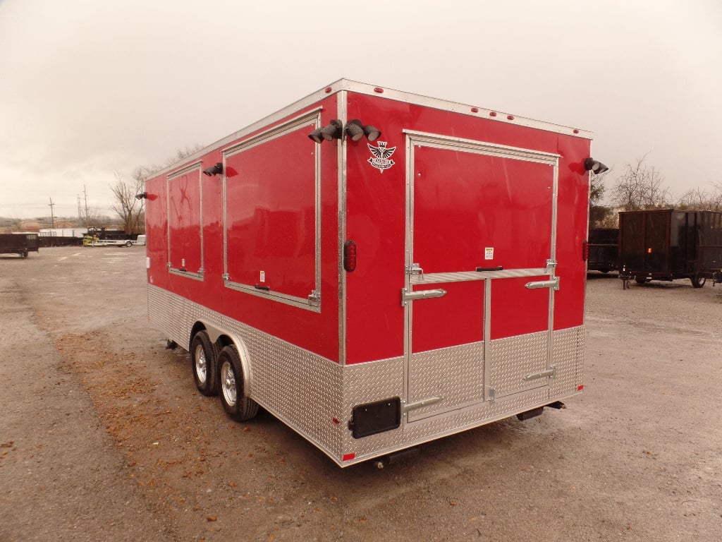 8.5' x 20' Concession Food Red Kettle Corn Trailer