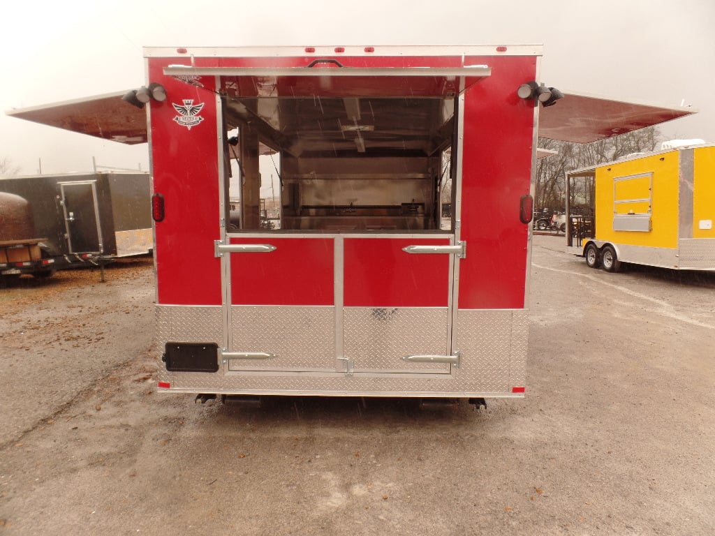 8.5' x 20' Concession Food Red Kettle Corn Trailer