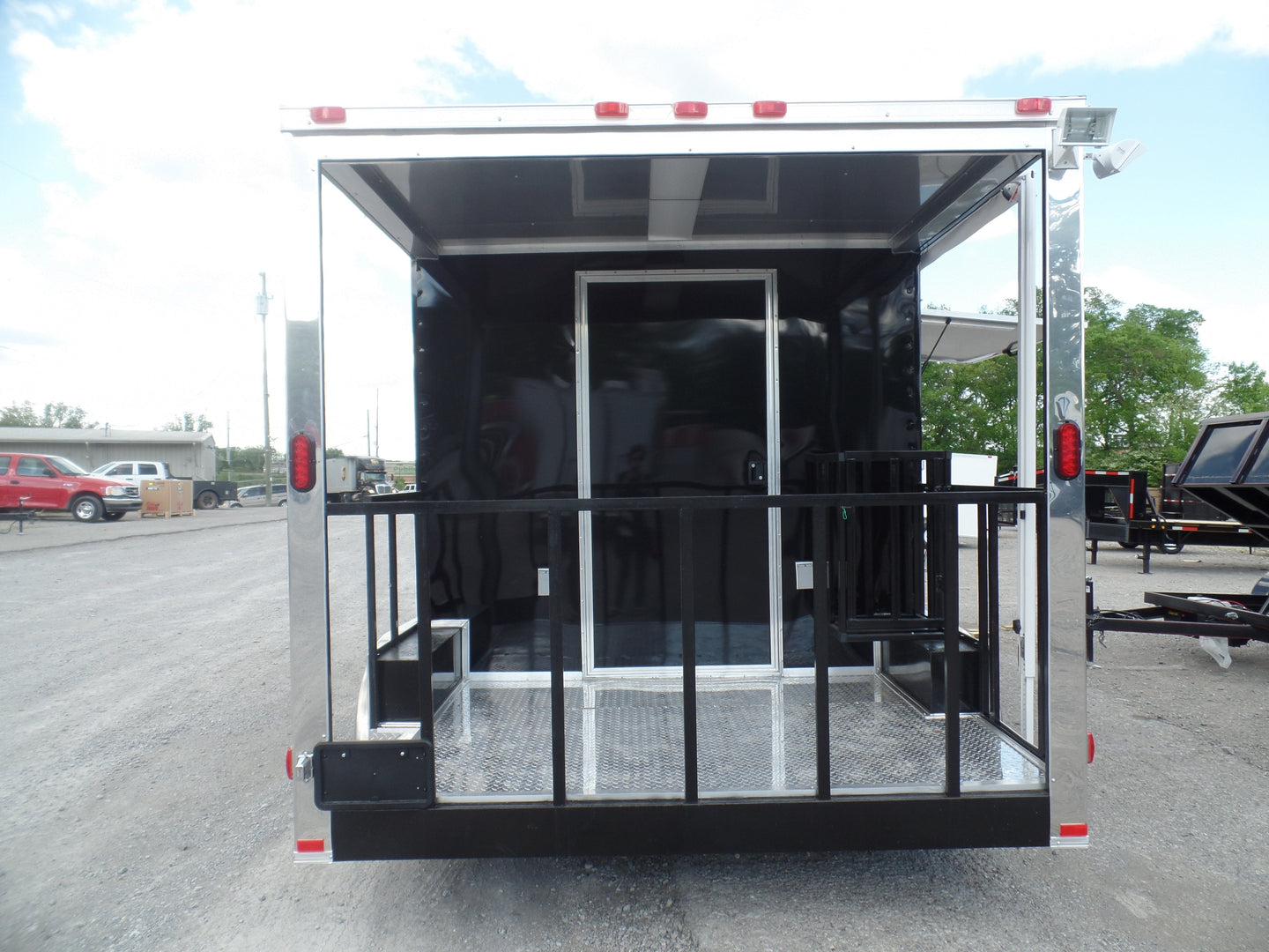 8.5' x 14' Concession Trailer Black Food Event Catering