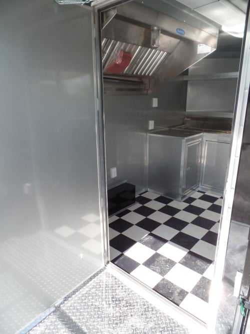 8.5' x 14' Concession Trailer Black Food Event Catering