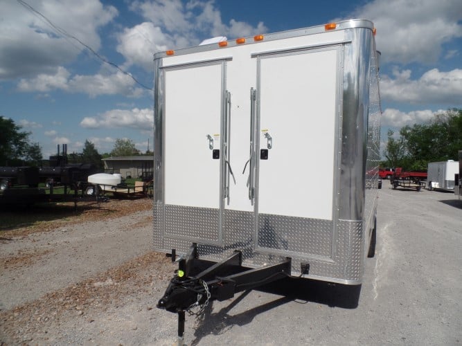 8.5 x 20 Concession Food Trailer White Event Catering